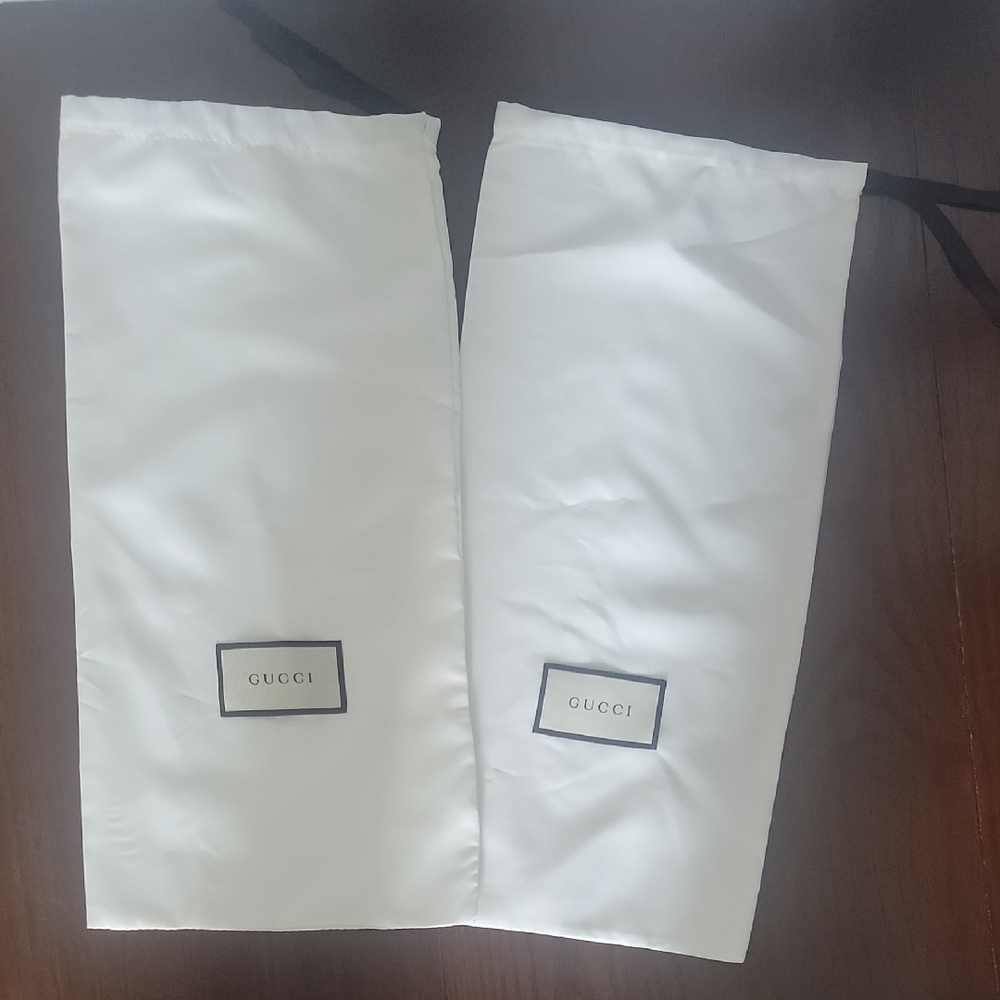 Gucci White dust Bags